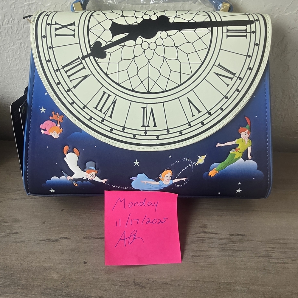 Peter Pan Glow Clock Loungefly Crossbody